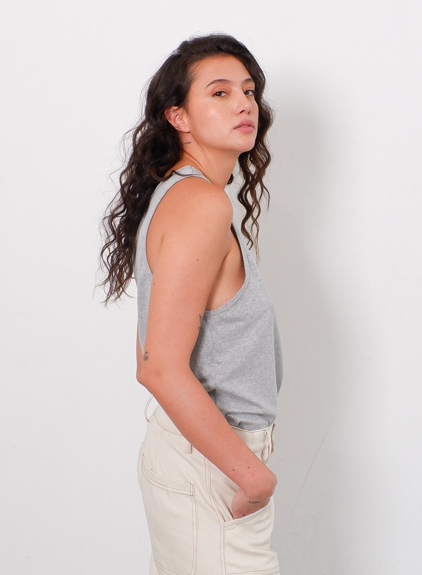 Camisilla Isla Gris Jaspe 100% Algodón Orgánico