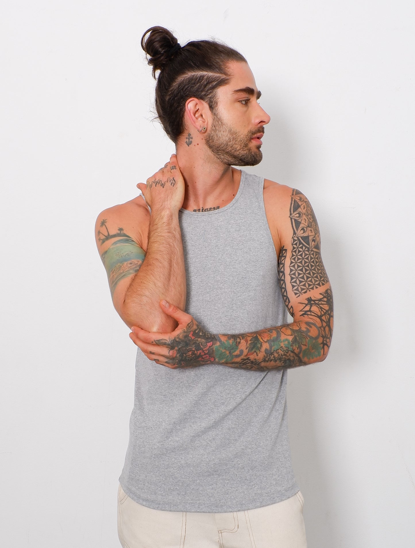 Camisilla Isla Gris Jaspe - 100% Algodón Orgánico