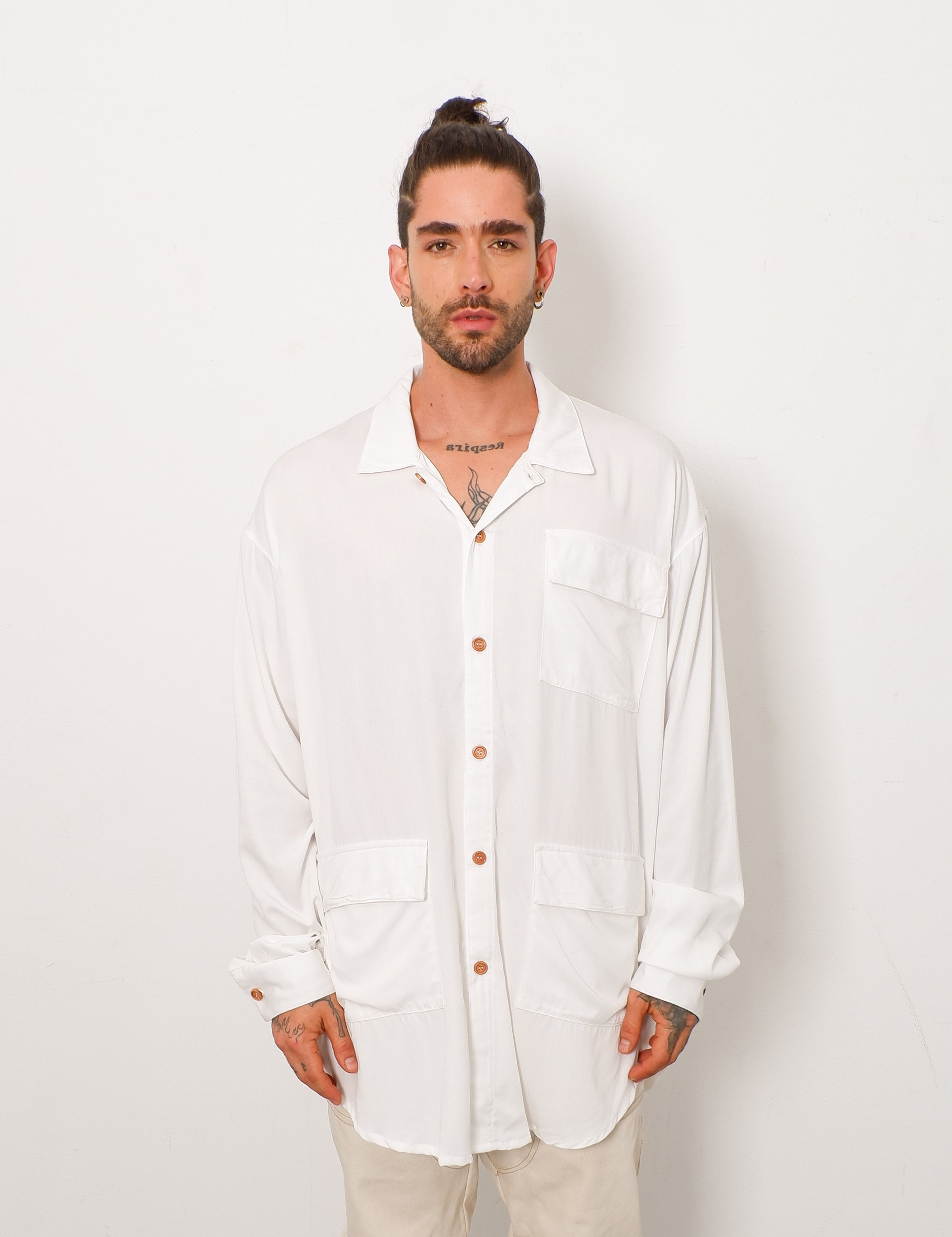 Camisa Pradera Blanca - 100% TENCEL
