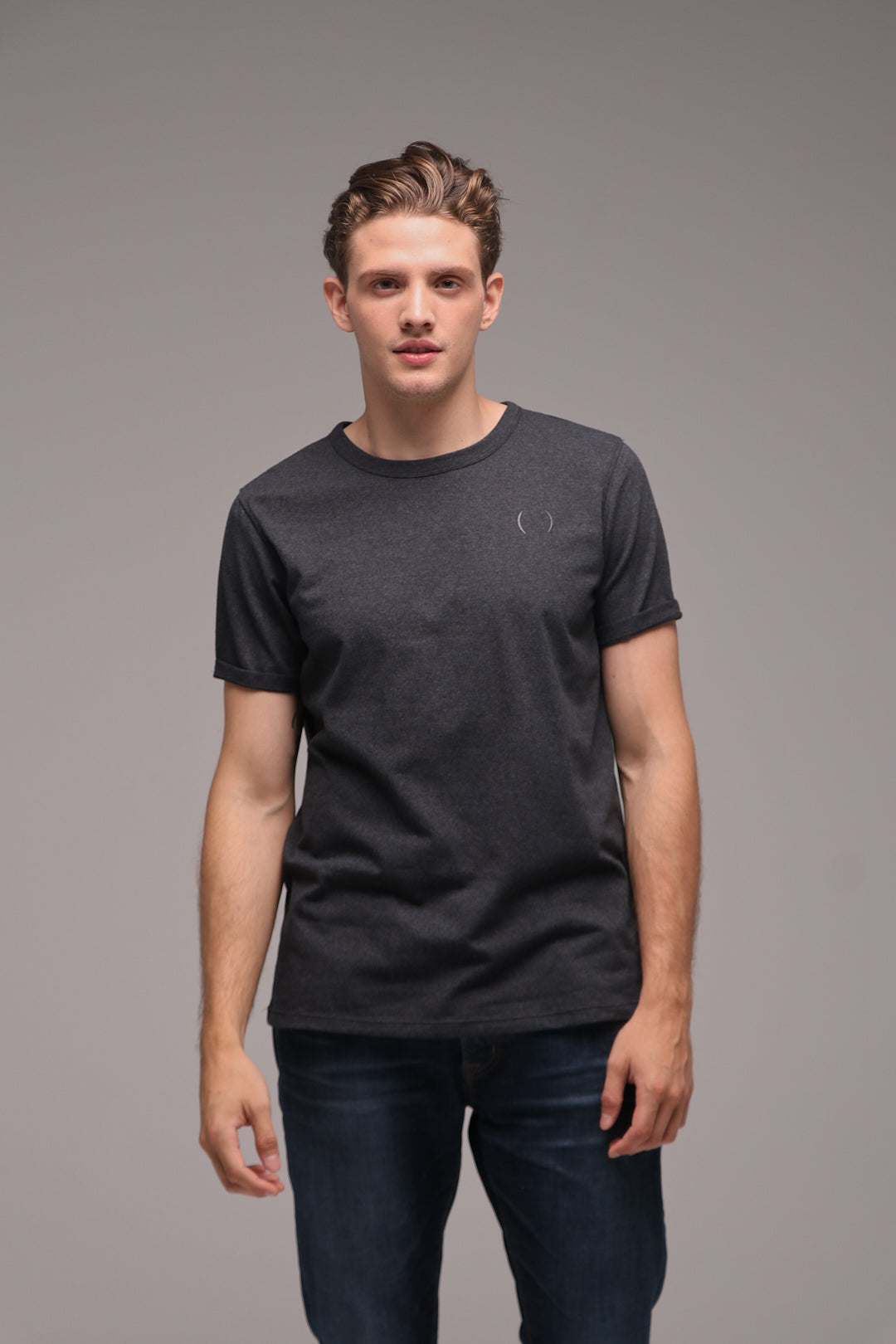 T-Shirt Mangle Gris Oscuro - Algodón y PET reciclados