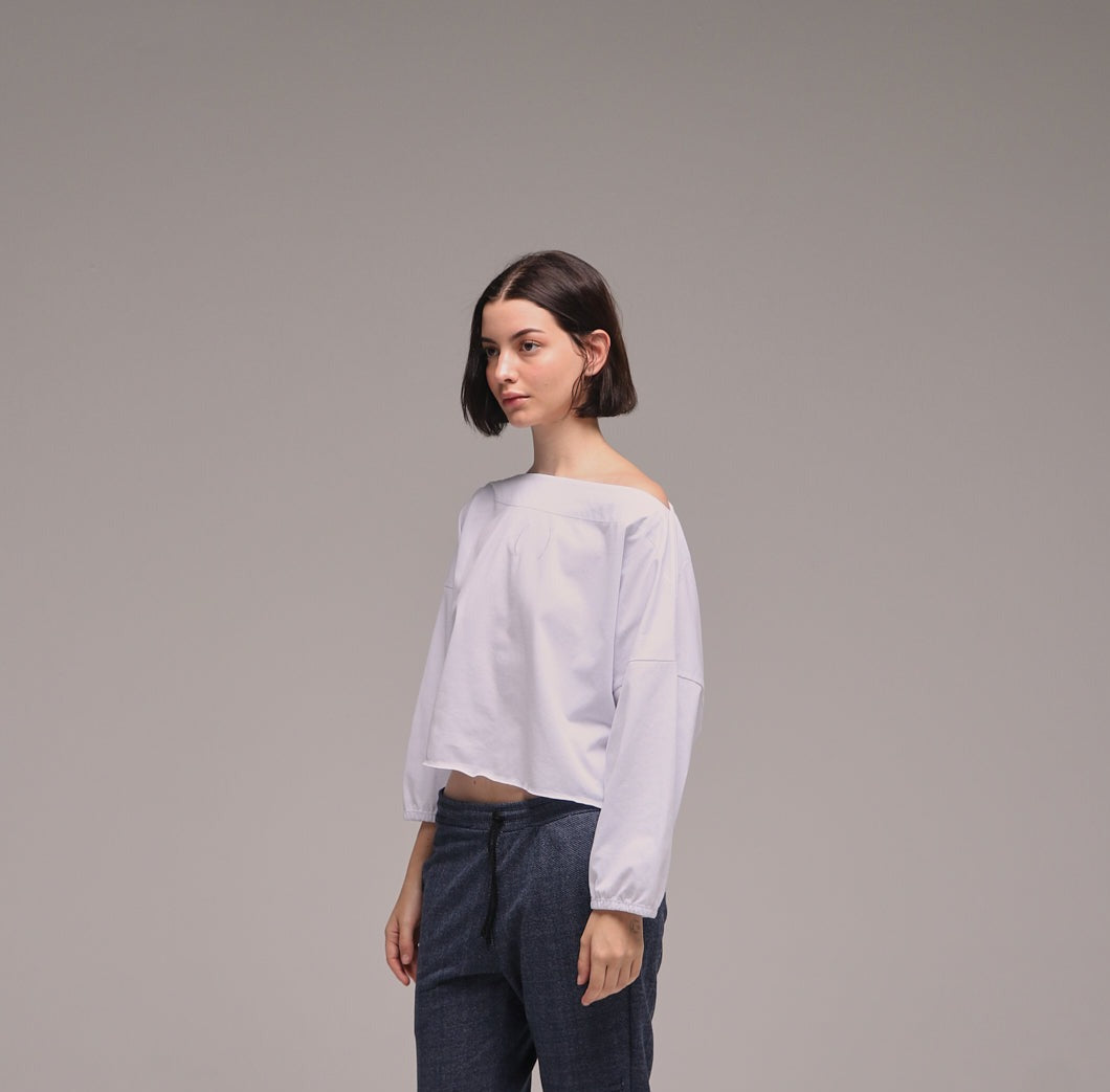 CropTop Páramo Blanco - Algodón y PET Reciclados