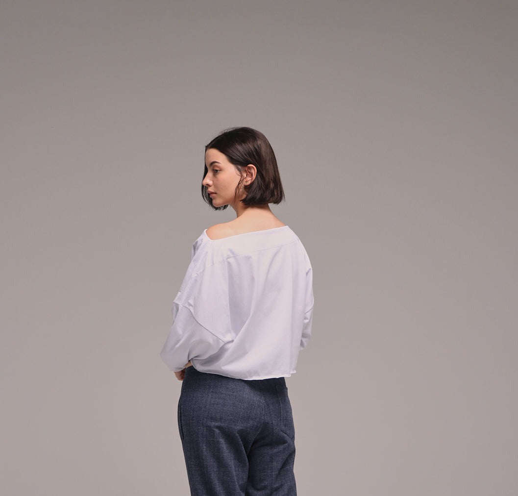 CropTop Páramo Blanco - Algodón y PET Reciclados