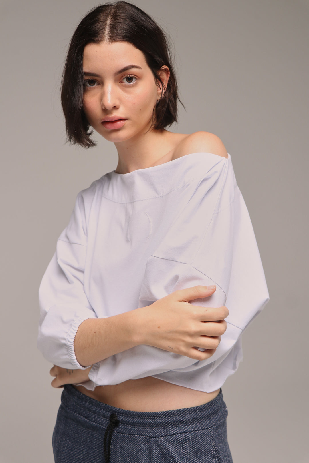 CropTop Páramo Blanco - Algodón y PET Reciclados