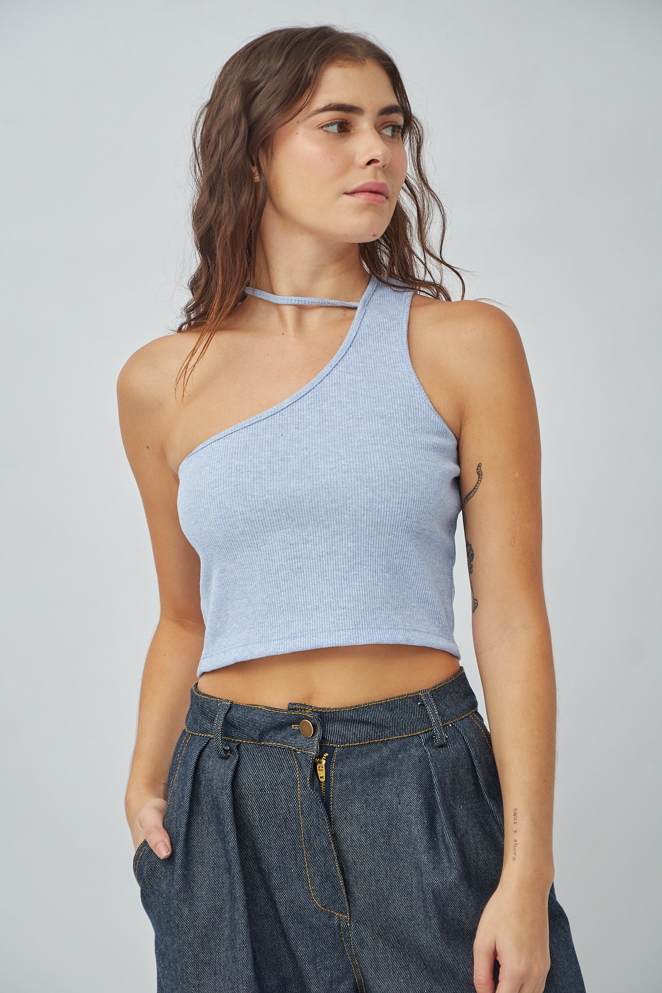 CropTop Mar Azul Jaspe